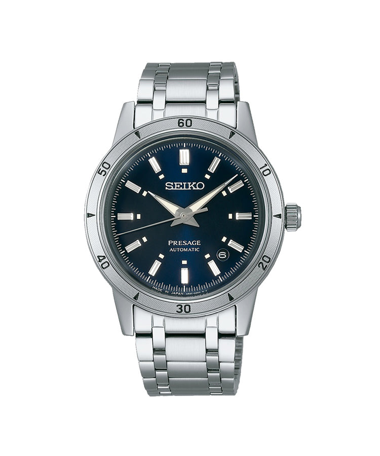 Relógio Seiko Presage Style60's 4R35 Mostrador Azul