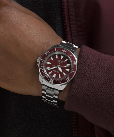 Relógio Seiko Prospex Mar Samurai 4R35 Vermelho
