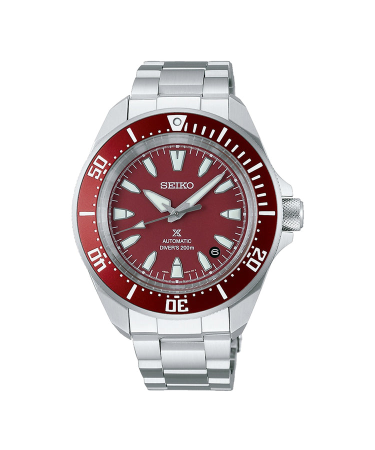 Relógio Seiko Prospex Mar Samurai 4R35 Vermelho