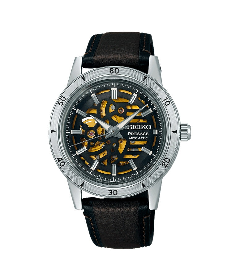 Relógio Seiko Presage Style60's Skeleton Preto