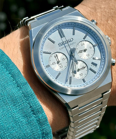 Relógio Seiko Essentials Cronógrafo 40mm Most. Azul