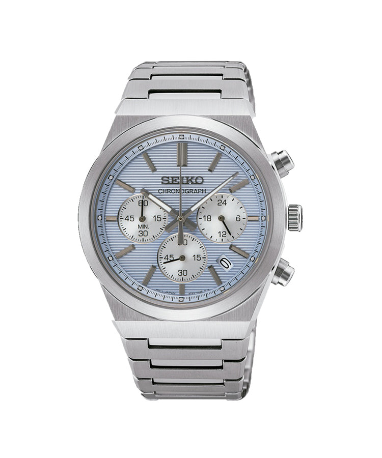 Relógio Seiko Essentials Cronógrafo 40mm Most. Azul