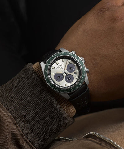 Relógio Seiko Prospex Speedtimer Solar Bisel Verde