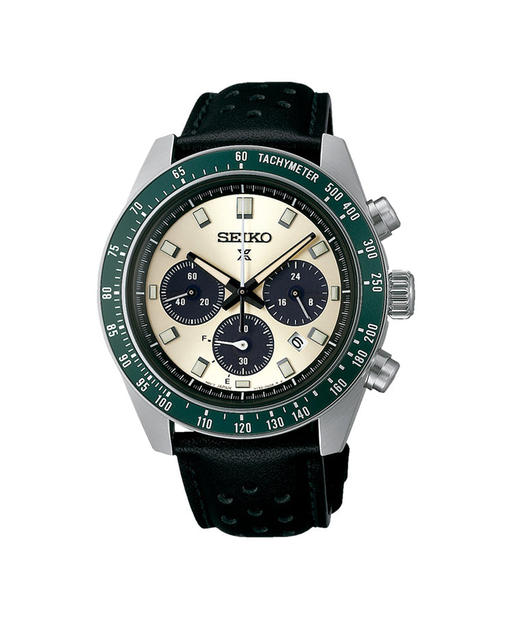 Relógio Seiko Prospex Speedtimer Solar Bisel Verde