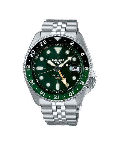 Relógio Seiko 5 Sports Série SKX GMT 4R34 Preto&Verde