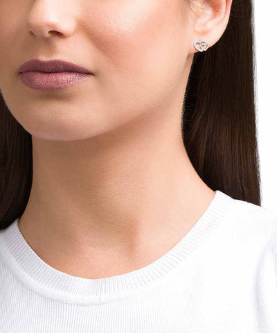 Brincos Unike Classy Two Hearts