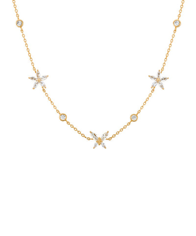 Colar Matchy Navete Flowers and Butterfly Unike