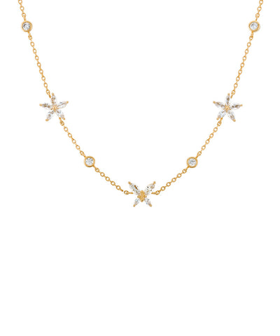 Colar Matchy Navete Flowers and Butterfly Unike
