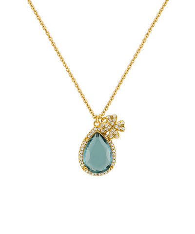 Colar  Unike Fun Clover and Blue Stone