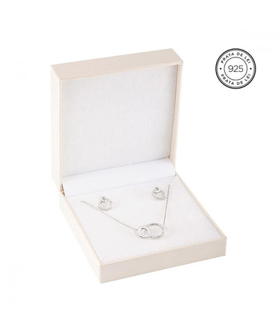 Conjunto Colar & Brincos Prata UNIKE