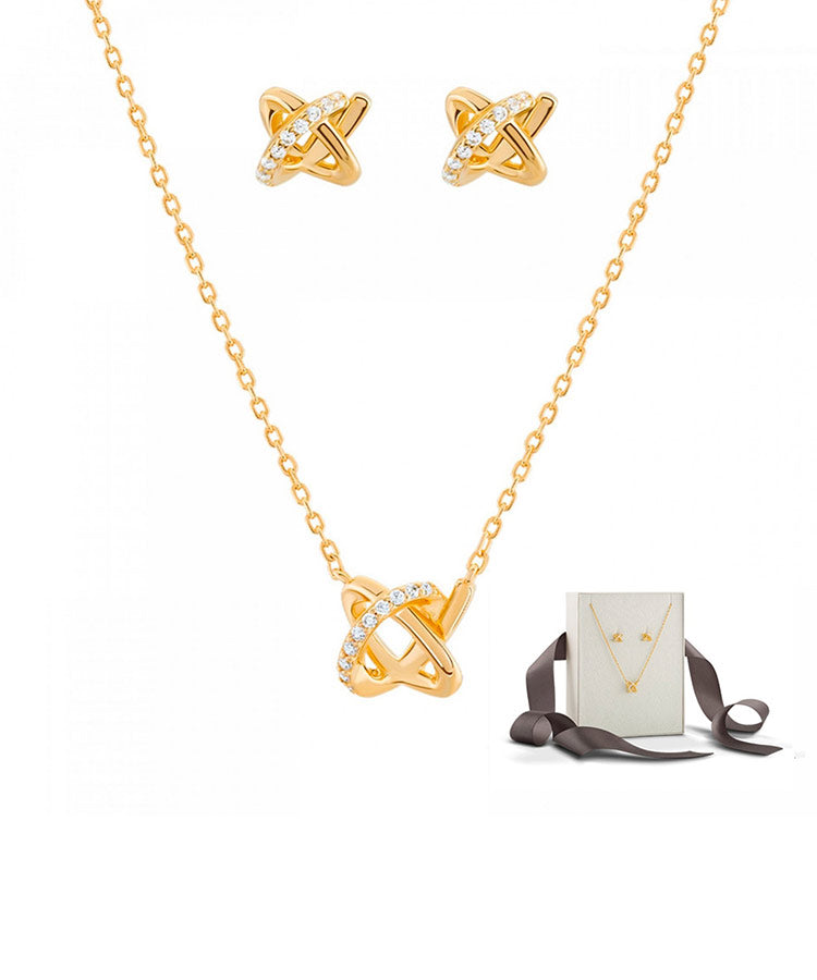 Conjunto Classy Knot Golden Unike