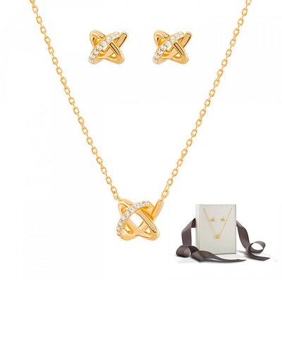 Conjunto Classy Knot Golden Unike
