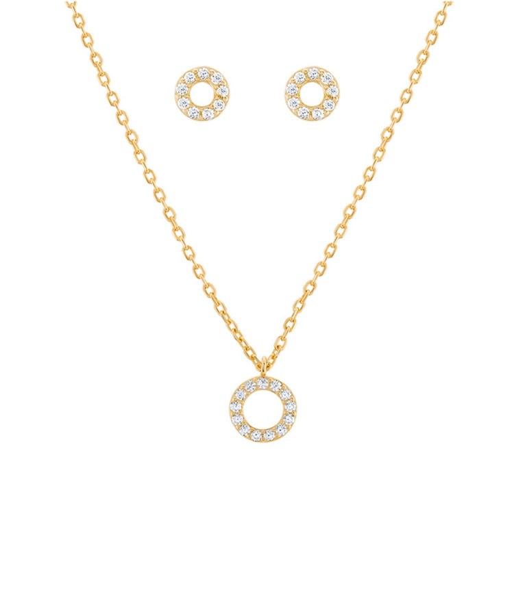 Conjunto Classy Circle Golden Unike