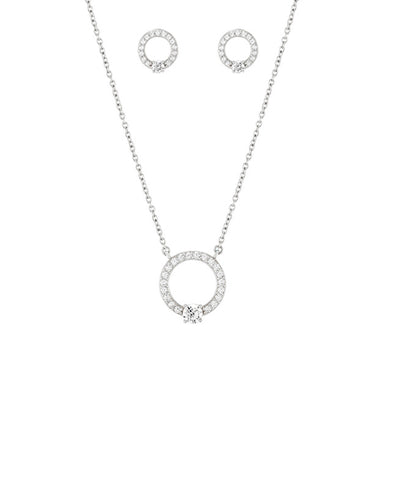 Conjunto Classy Circle Silver Unike