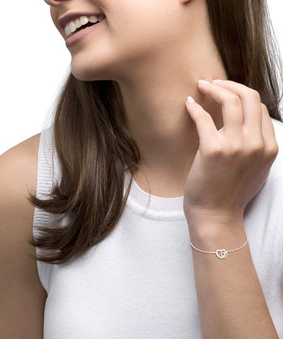 Pulseira Unike Classy & Chic Two Hearts Rose Gold