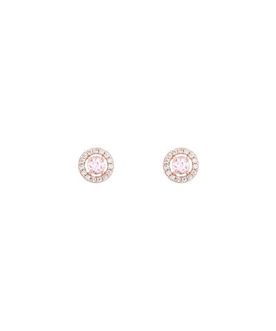 Brincos Love in Rose Solitaire Pink Unike