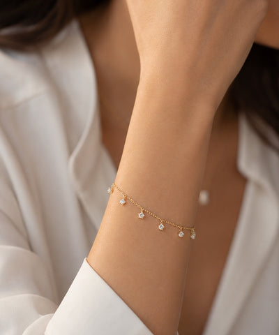 Pulseira Unike Mia Rose Multiple Solitaire Golden Unike