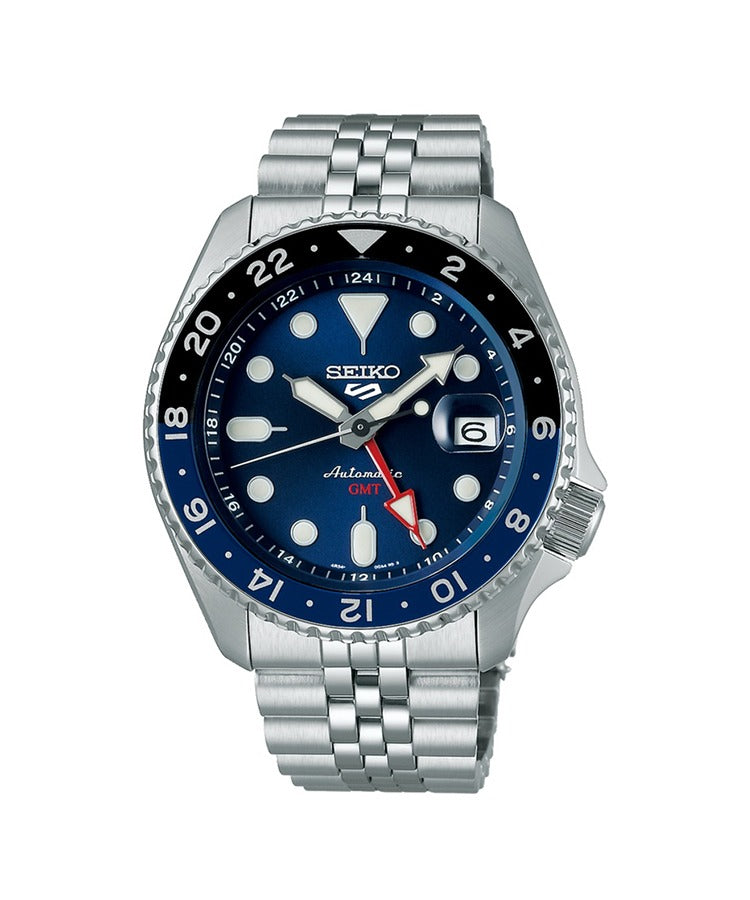 Relógio Seiko 5 Sports Style SKX Design GMT Azul