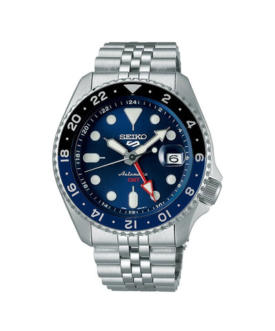 Relógio Seiko 5 Sports Style SKX Design GMT Azul