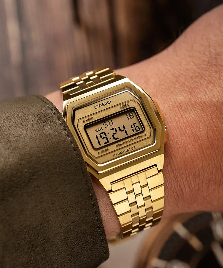 Relógio Casio Vintage A100 Dourado