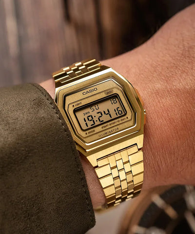 Relógio Casio Vintage A100 Dourado