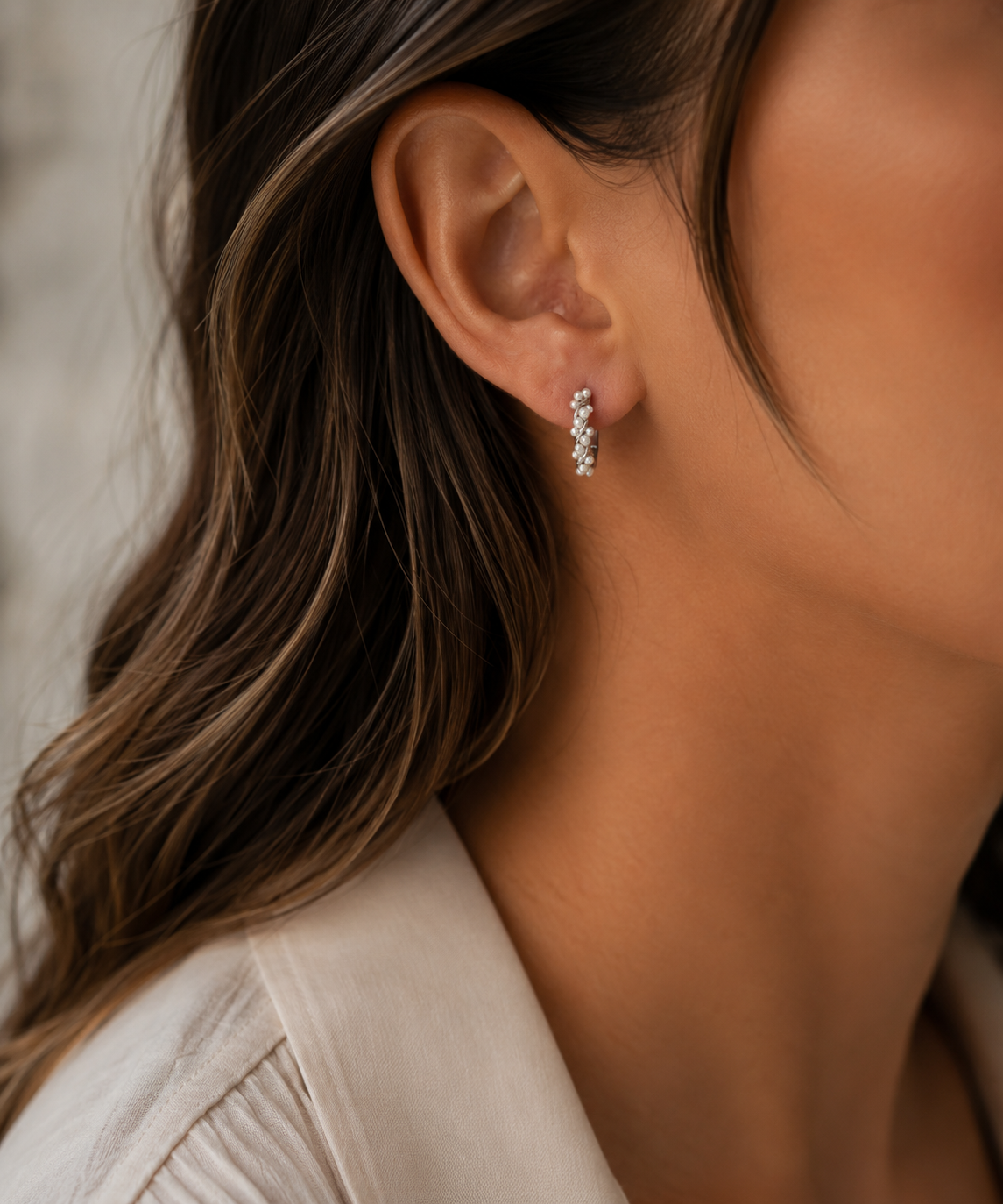 Argolas Pearly em Prata Eugénio Campos