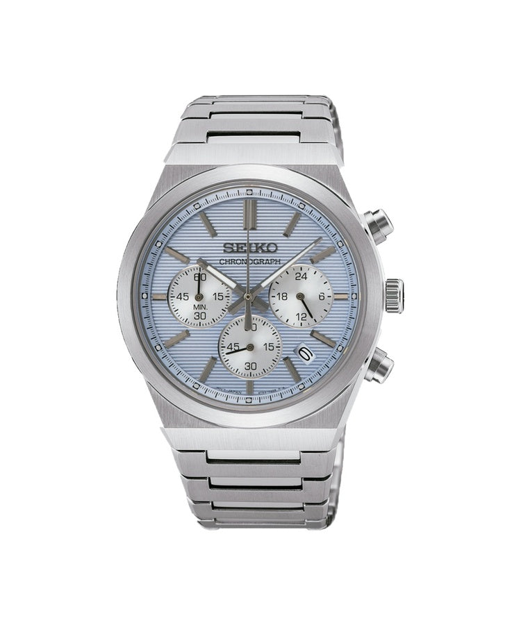 Relógio Seiko Essentials Cronógrafo 40mm Most. Azul
