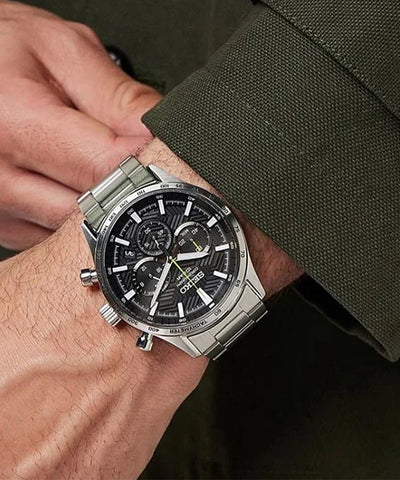 Relógio Seiko Neo Sports Crono Aço Vidro Safira